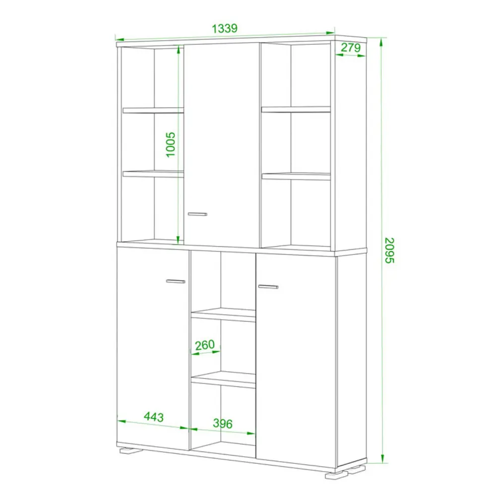 Фото 2 Полка Мэрдэс ПУ-40-3-ФС Ш-Ч 134x213.10x30 см нагрузка до 40 кг ЛДСП цвет коричневый Фото 2 Полка Мэрдэс ПУ-40-3-ФС Ш-Ч 134x213.10x30 см нагрузка до 40 кг ЛДСП цвет коричневый