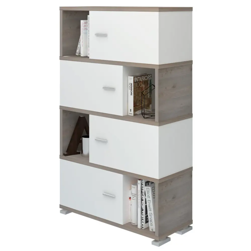 Фото 6 Стеллаж Мэрдэс СБ-30/4 К 89x144x36 см нагрузка до 40 кг ЛДСП цвет бежево-белый