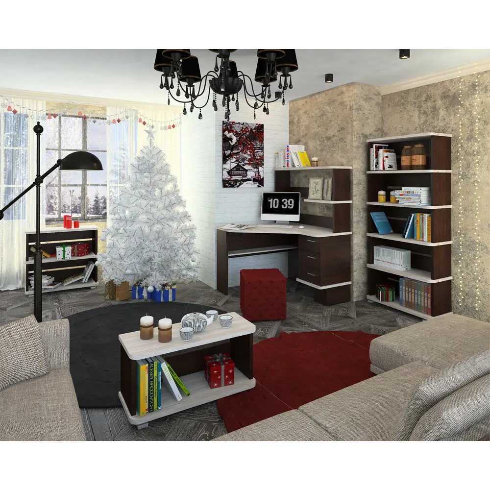 Фото 7 Стеллаж Мэрдэс СБ-25/5 КШ-Ч 80x178.50x33 см нагрузка до 40 кг ЛДСП цвет коричневый,бежево-белый Фото 7 Стеллаж Мэрдэс СБ-25/5 КШ-Ч 80x178.50x33 см нагрузка до 40 кг ЛДСП цвет коричневый,бежево-белый