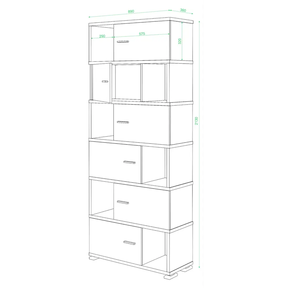 Фото 2 Стеллаж Мэрдэс СБ-30/6 ШК-Ч 89x213x36 см нагрузка до 40 кг ЛДСП цвет коричневый,бежево-белый Фото 2 Стеллаж Мэрдэс СБ-30/6 ШК-Ч 89x213x36 см нагрузка до 40 кг ЛДСП цвет коричневый,бежево-белый