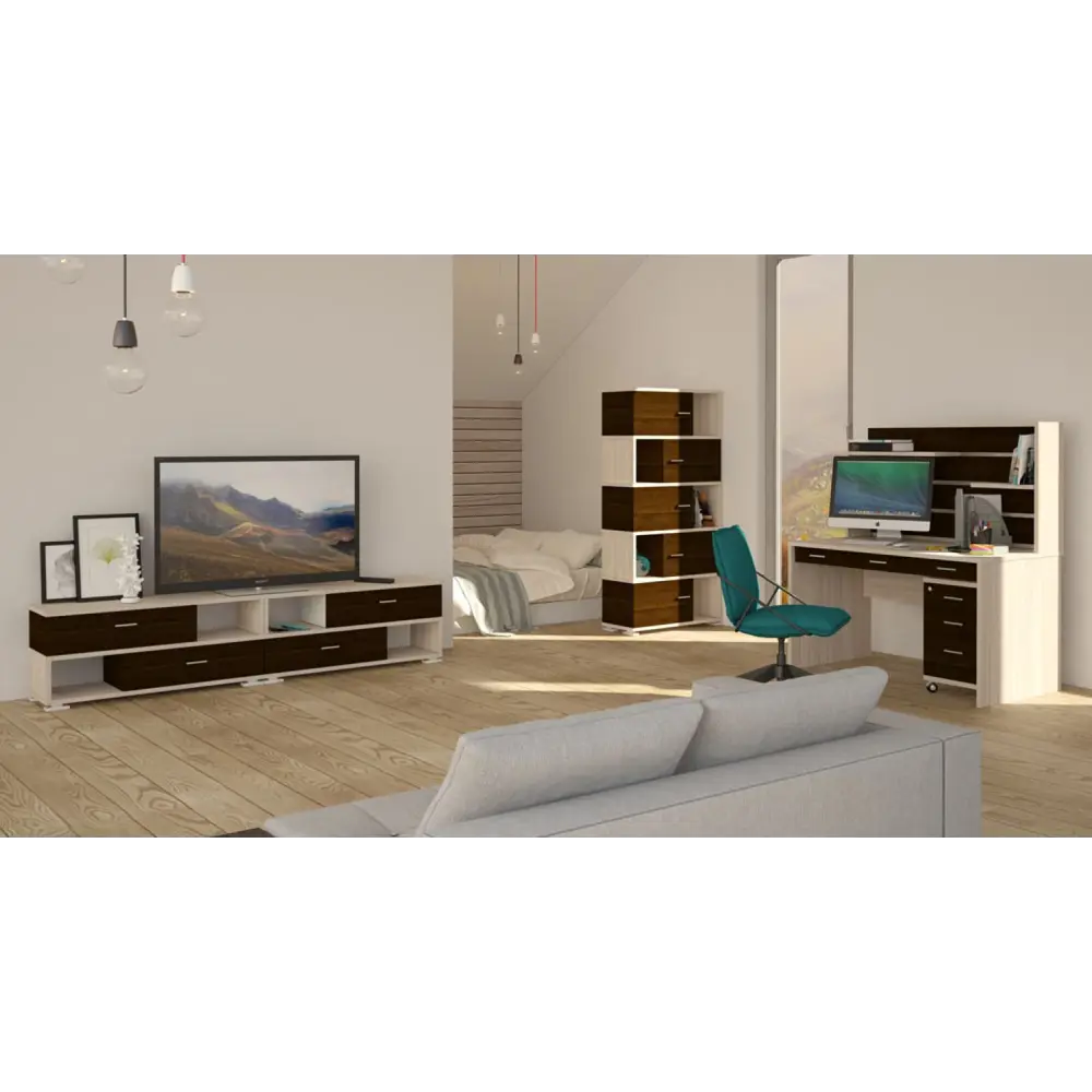 Фото 7 Стеллаж Мэрдэс СБ-40/2 КШ-Ч 120x52x36 см нагрузка до 40 кг ЛДСП цвет коричневый,бежево-белый Фото 7 Стеллаж Мэрдэс СБ-40/2 КШ-Ч 120x52x36 см нагрузка до 40 кг ЛДСП цвет коричневый,бежево-белый