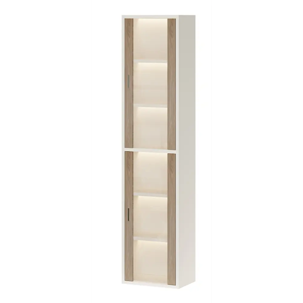 Фото Стеллаж с секциями Мэрдэс СУ(ш1в2)+2ФС БЕН белый/нельсон 50x216x34 см нагрузка до 40 кг ЛДСП цвет серый дуб,белый жемчуг Фото Стеллаж с секциями Мэрдэс СУ(ш1в2)+2ФС БЕН белый/нельсон 50x216x34 см нагрузка до 40 кг ЛДСП цвет серый дуб,белый жемчуг