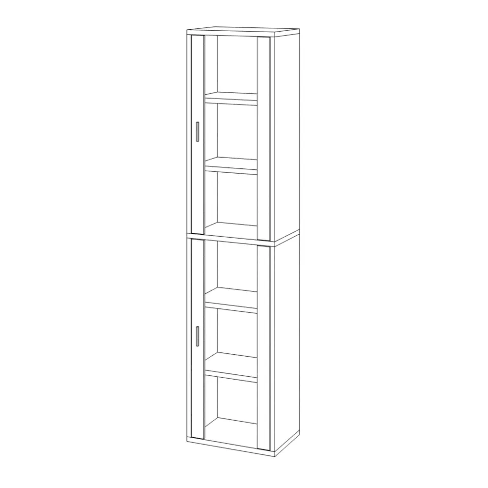 Фото 2 Стеллаж с секциями Мэрдэс СУ(ш1в2)+2ФС БЕН белый/нельсон 50x216x34 см нагрузка до 40 кг ЛДСП цвет серый дуб,белый жемчуг Фото 2 Стеллаж с секциями Мэрдэс СУ(ш1в2)+2ФС БЕН белый/нельсон 50x216x34 см нагрузка до 40 кг ЛДСП цвет серый дуб,белый жемчуг