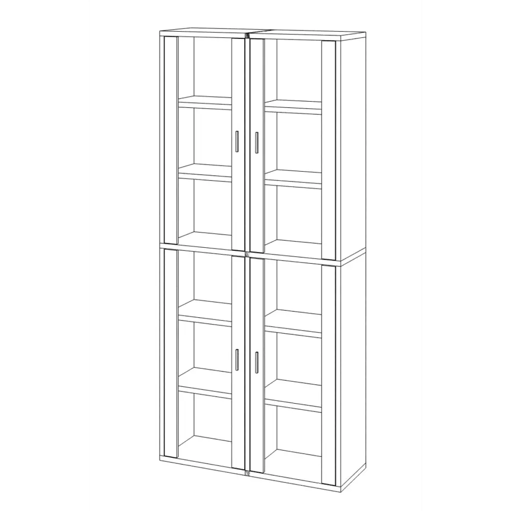 Фото 2 Стеллаж с секциями Мэрдэс СУ(ш2в2)+4ФС КШ карамель/шамони-Ч 96x216x34 см нагрузка до 40 кг ЛДСП цвет коричневый,бежево-белый Фото 2 Стеллаж с секциями Мэрдэс СУ(ш2в2)+4ФС КШ карамель/шамони-Ч 96x216x34 см нагрузка до 40 кг ЛДСП цвет коричневый,бежево-белый