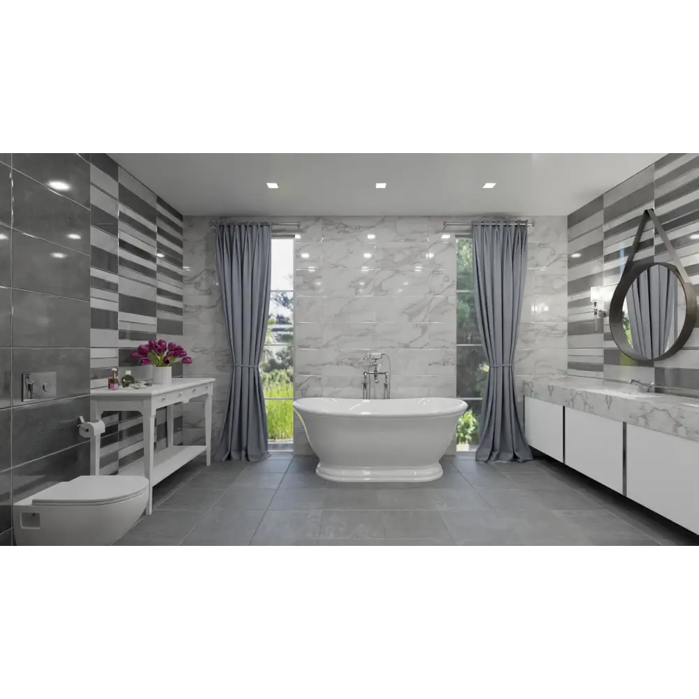 Фото 5 Плитка настенная Rivoli Light 30x60 см 1.62 м² цвет светло-серый Фото 5 Плитка настенная Rivoli Light 30x60 см 1.62 м² цвет светло-серый