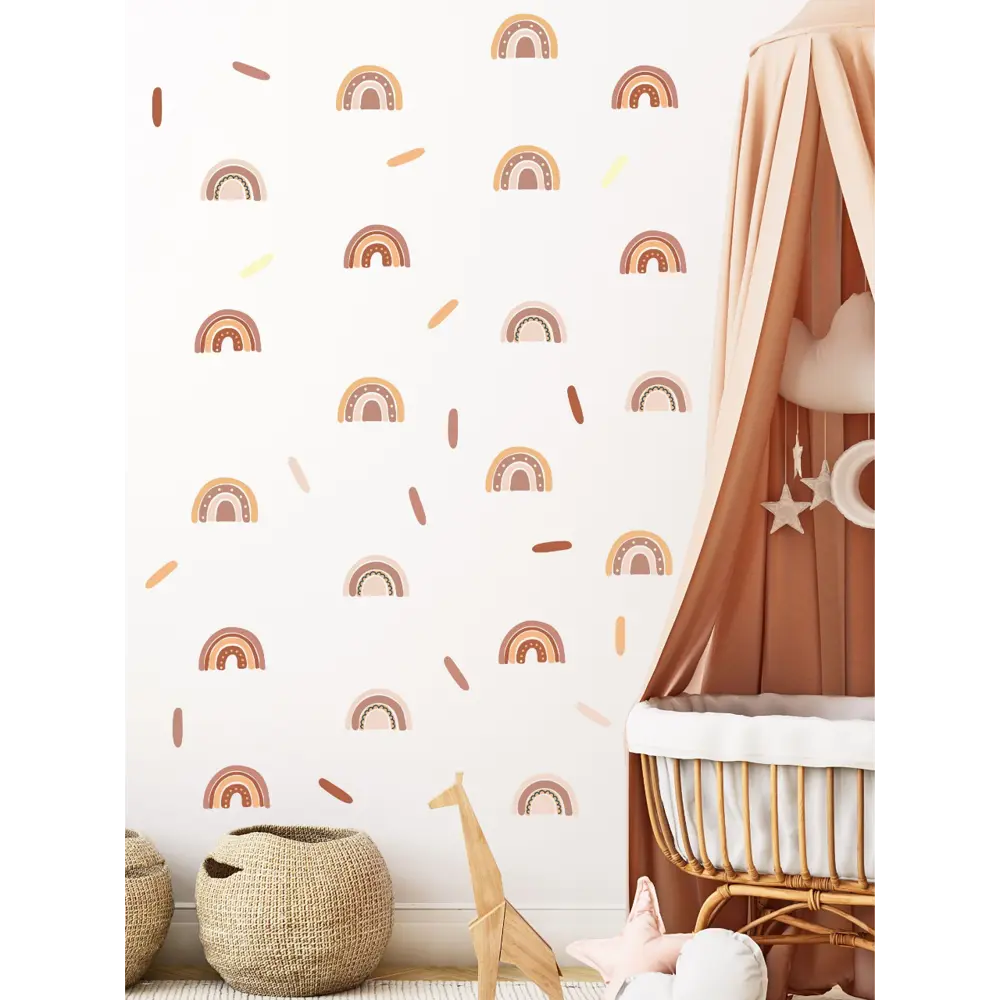Фото 5 Наклейки для стены Lisadecor-shop 120-180 см, радуга 10см 20шт, палочки/полосочки 6см 22шт Фото 5 Наклейки для стены Lisadecor-shop 120-180 см, радуга 10см 20шт, палочки/полосочки 6см 22шт