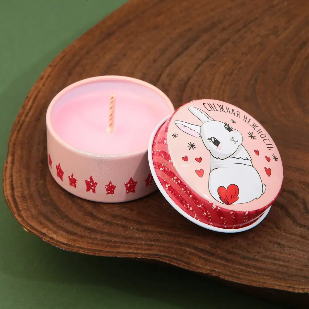 Фото 3 Свеча в железной банке «Снежная нежность» аромат ваниль, 4.5x4.5x2.5 см Фото 3 Свеча в железной банке «Снежная нежность» аромат ваниль, 4.5x4.5x2.5 см