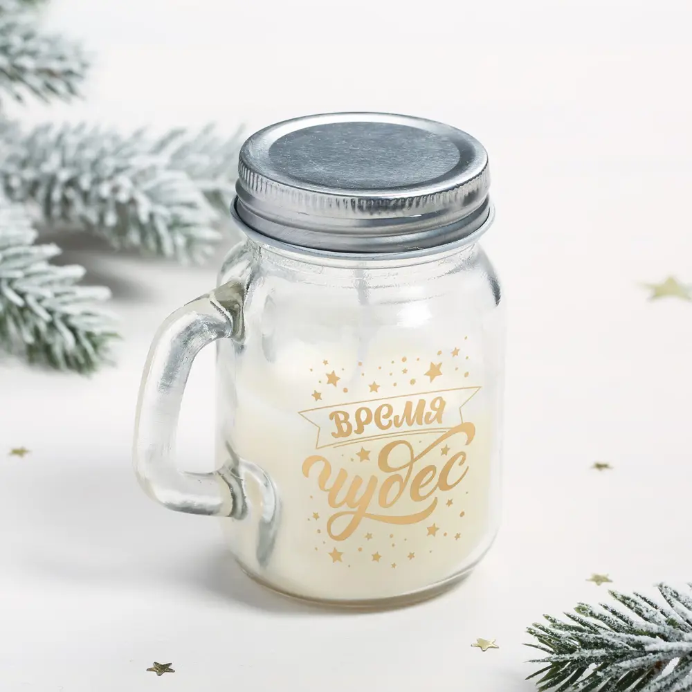 Фото 2 Свеча в банке «Время волшебства» аромат ваниль, 7x5x8.5 см