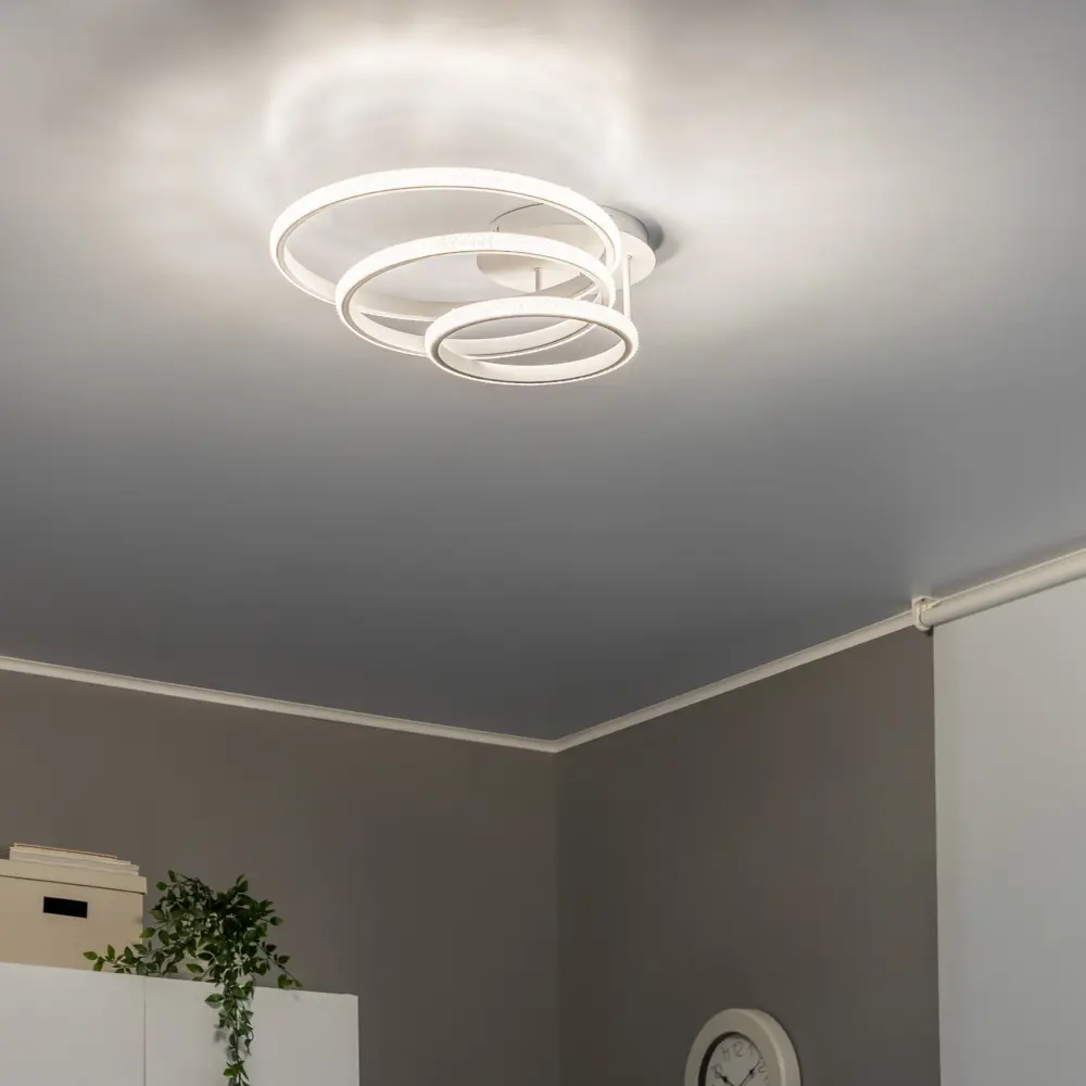 Фото 11 Люстра потолочная Novotech Over 358929 LED 48W круги 2 цвет белый Фото 11 Люстра потолочная Novotech Over 358929 LED 48W круги 2 цвет белый