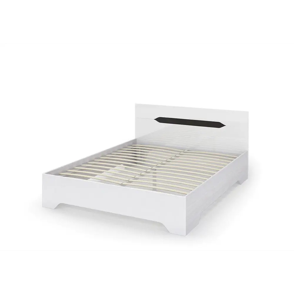 Фото Кровать Валирия 032 164x84.4x206.4 см цвет белый глянец Фото Кровать Валирия 032 164x84.4x206.4 см цвет белый глянец