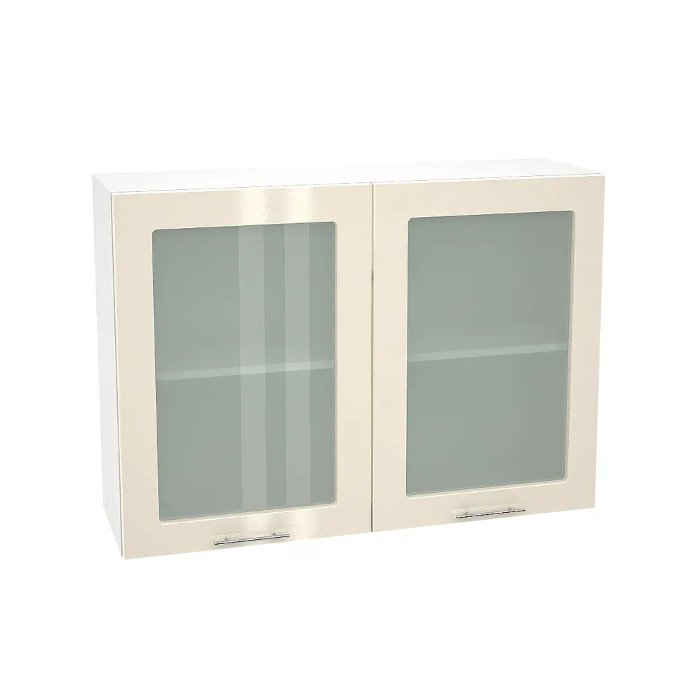 Фото Навесной шкаф со стеклом Сурская мебель Валерия 1000х71.6х31.8 см цвет ванильный мдф Фото Навесной шкаф со стеклом Сурская мебель Валерия 1000х71.6х31.8 см цвет ванильный мдф