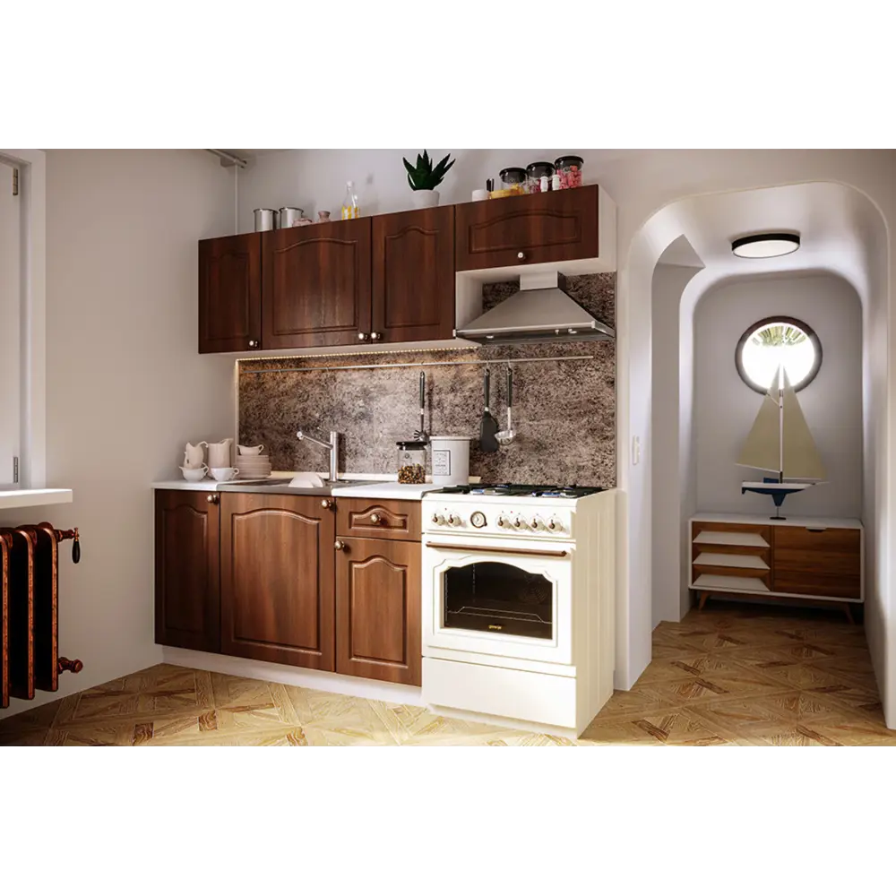 Фото 2 Напольный шкаф под мойку Сурская мебель Либерти Медия 60х81.6х44.6 см цвет орех мдф Фото 2 Напольный шкаф под мойку Сурская мебель Либерти Медия 60х81.6х44.6 см цвет орех мдф