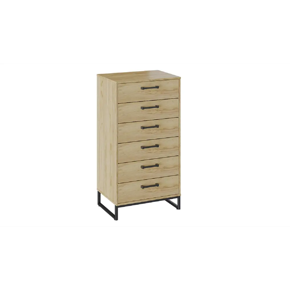 Фото Комод Трия 60x115x44 см 6 ящиков ЛДСП цвет коричневый 187169