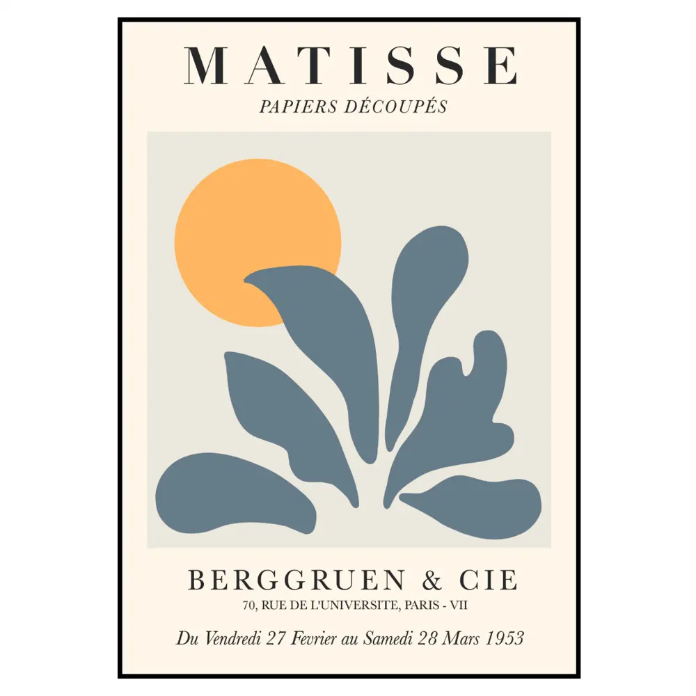 Фото 2 Постер 28 картин "Анри матисс рисунок зеленое растение и солнце" 50x40 см, в подарочном тубусе без рамы