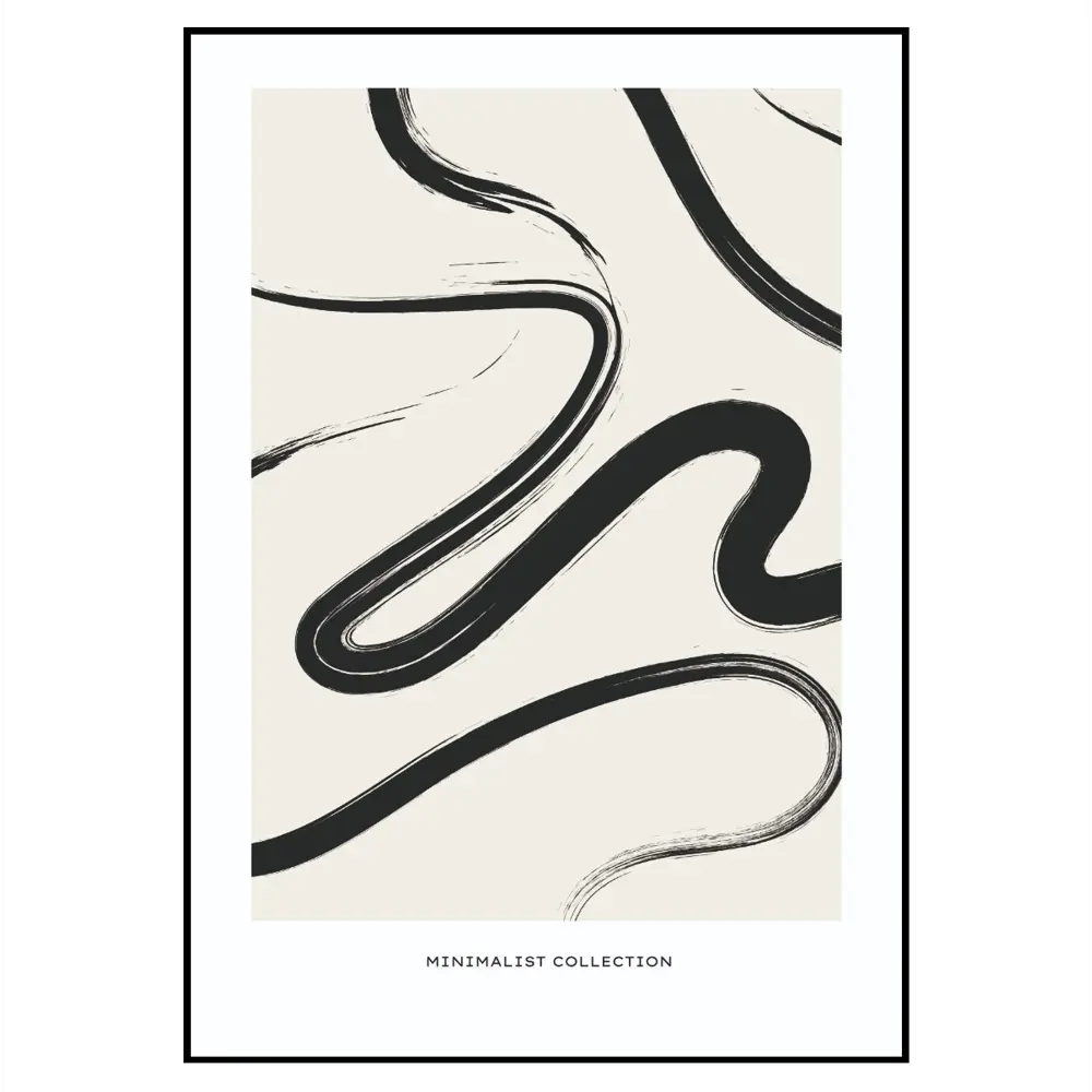 Фото 2 Постер 28 картин Абстракция черные линии на бежевом 70x50 см, в подарочном тубусе без рамы Фото 2 Постер 28 картин Абстракция черные линии на бежевом 70x50 см, в подарочном тубусе без рамы