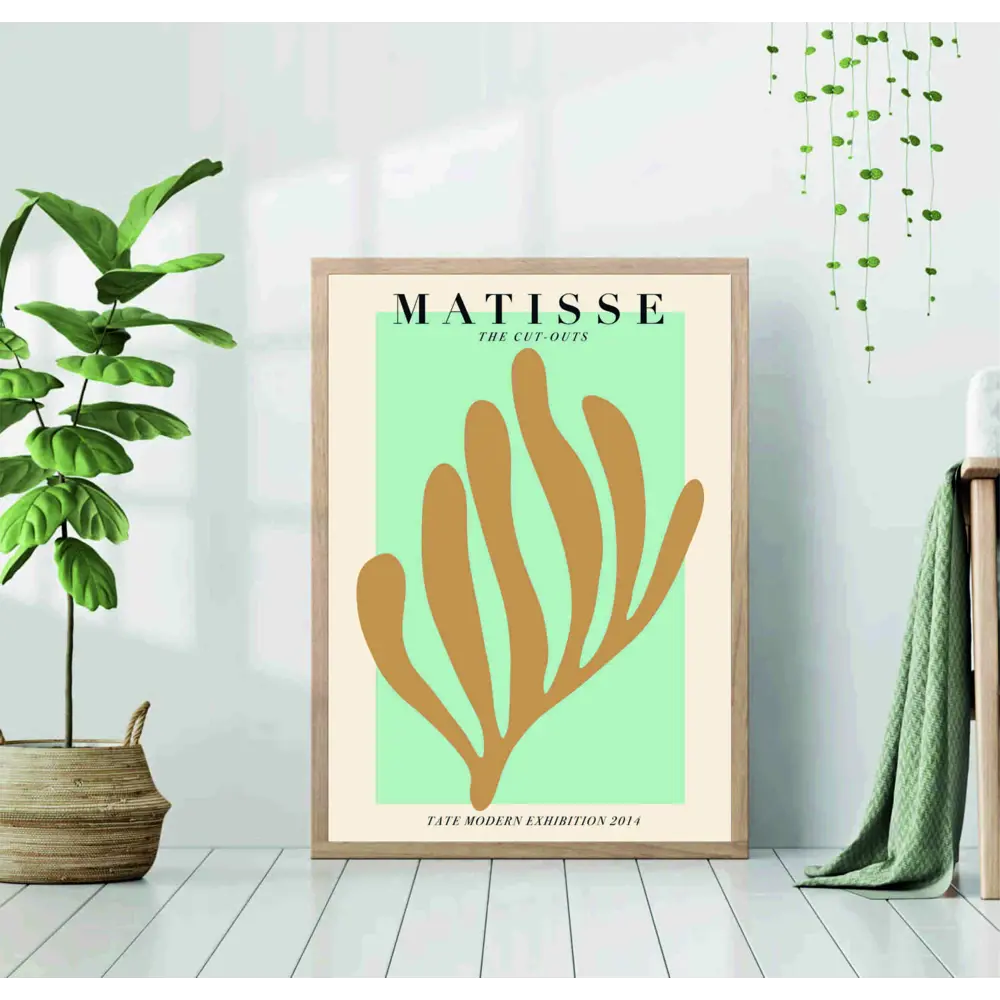 Фото Постер 28 картин "Анри матисс рисунок коричневое растение" 70x50 см, в подарочном тубусе без рамы