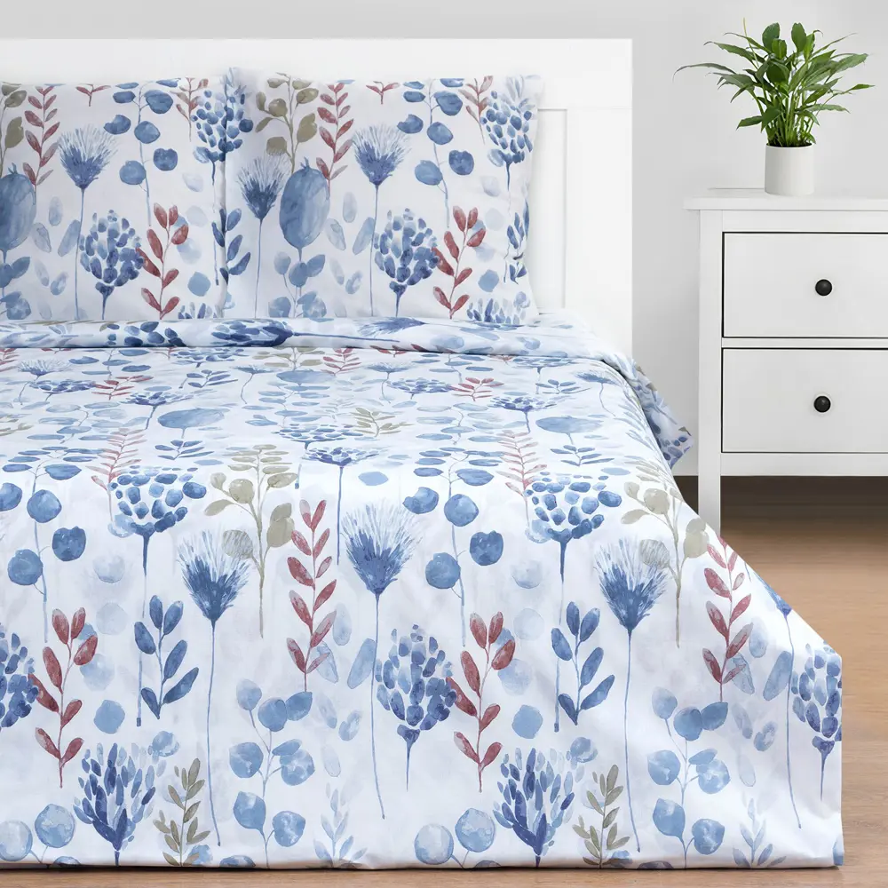 Фото Комплект постельного белья Этель 7533767, полутораспальный, поплин, цвет белый Фото Комплект постельного белья Этель 7533767, полутораспальный, поплин, цвет белый