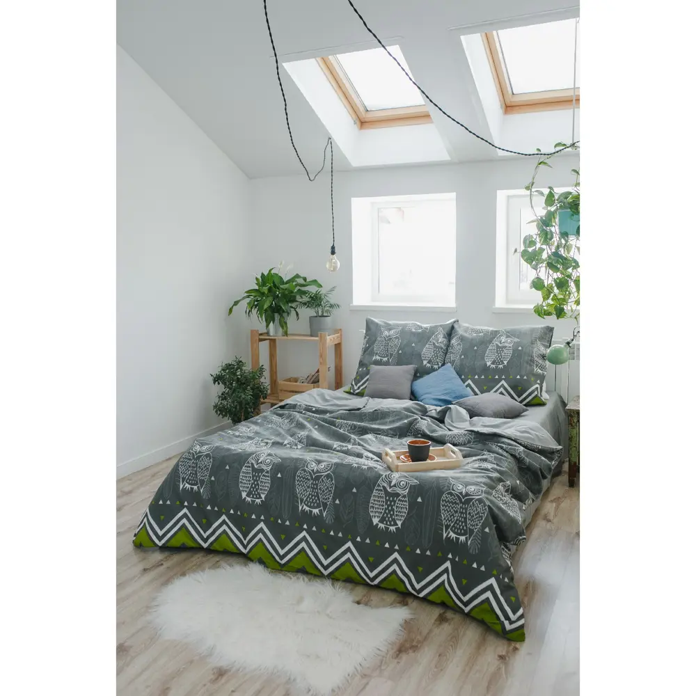 Фото 8 Комплект постельного белья Этель 3988356, полутораспальный, бязь, цвет серый