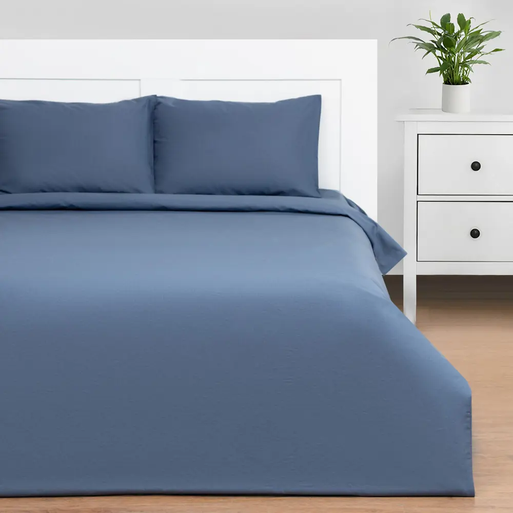 Фото Комплект постельного белья Этель 9046020, полутораспальный, бязь, цвет синий Фото Комплект постельного белья Этель 9046020, полутораспальный, бязь, цвет синий