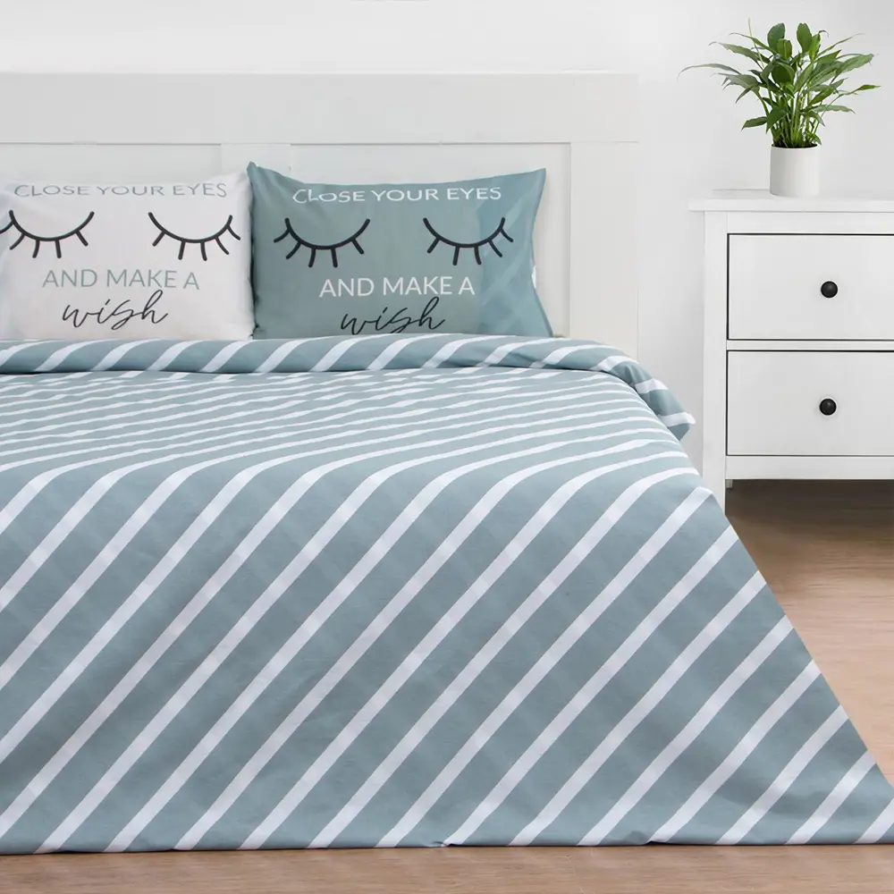 Фото Комплект постельного белья Этель 6030082, двуспальный, бязь, цвет синий Фото Комплект постельного белья Этель 6030082, двуспальный, бязь, цвет синий