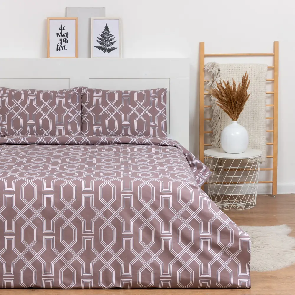 Фото Комплект постельного белья LoveLife 9035734, двуспальный, поплин, цвет серый