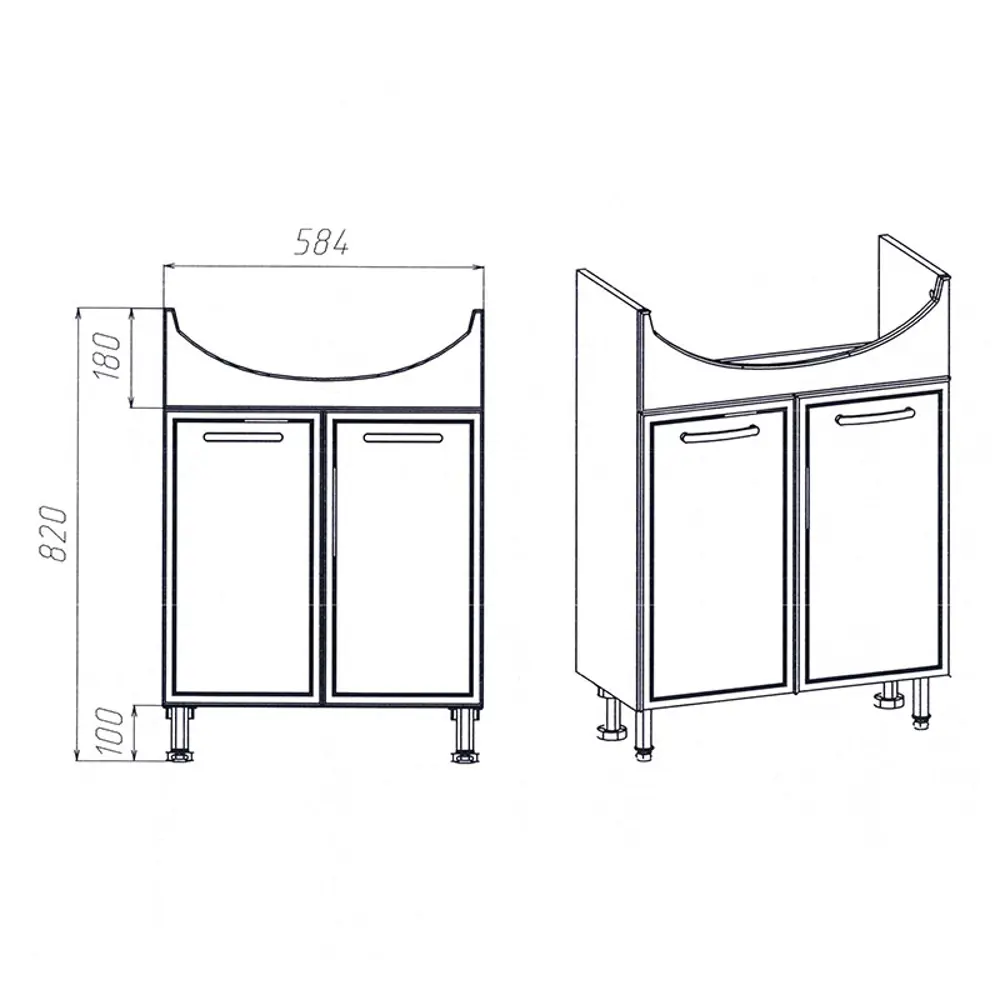 Фото 4 Тумба под раковину напольная Viant 10680 28см цвет белый Фото 4 Тумба под раковину напольная Viant 10680 28см цвет белый