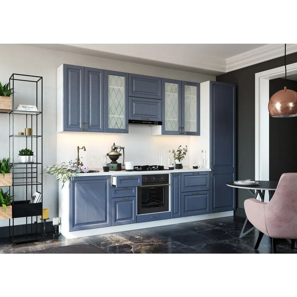 Фото 2 Напольный шкаф Сурская мебель Ницца 35x81.6x47.8 см МДФ цвет темно-синий Фото 2 Напольный шкаф Сурская мебель Ницца 35x81.6x47.8 см МДФ цвет темно-синий