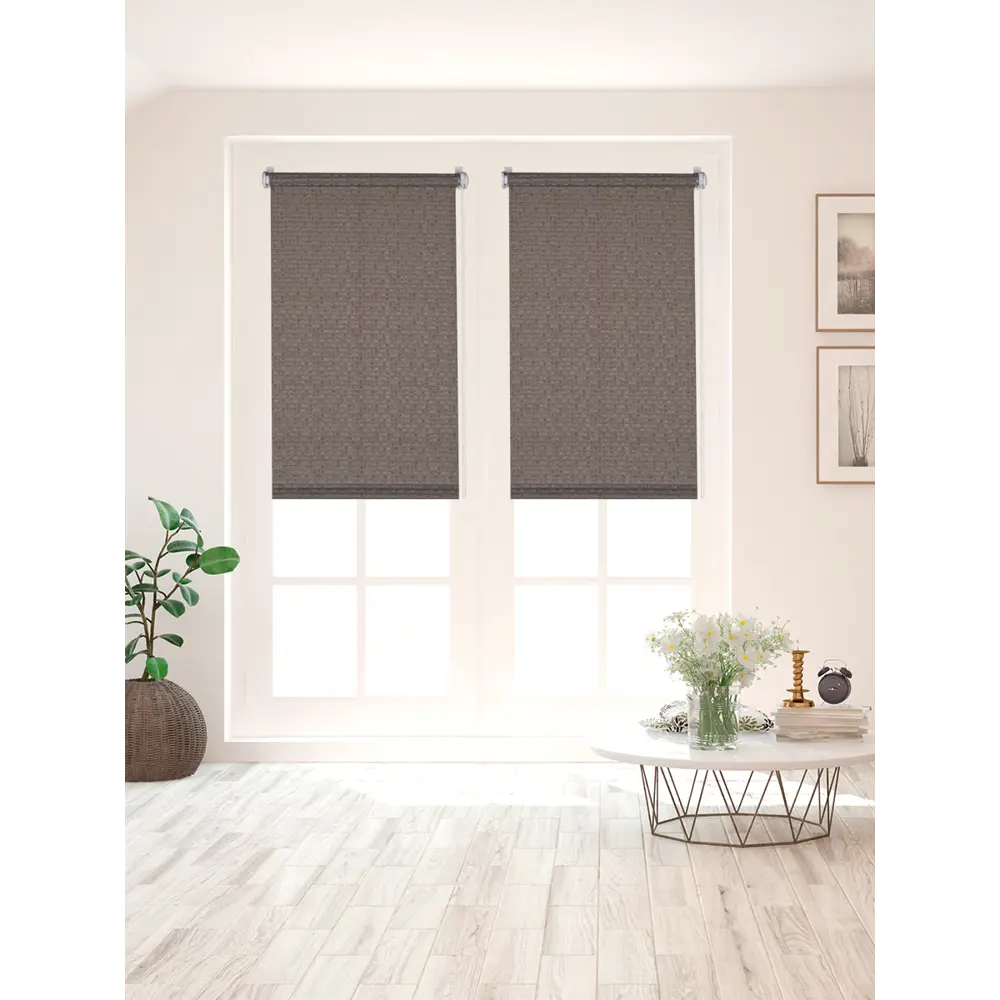 Фото 4 Рулонная штора Decofest Баунти 180x175 см цвет мокко