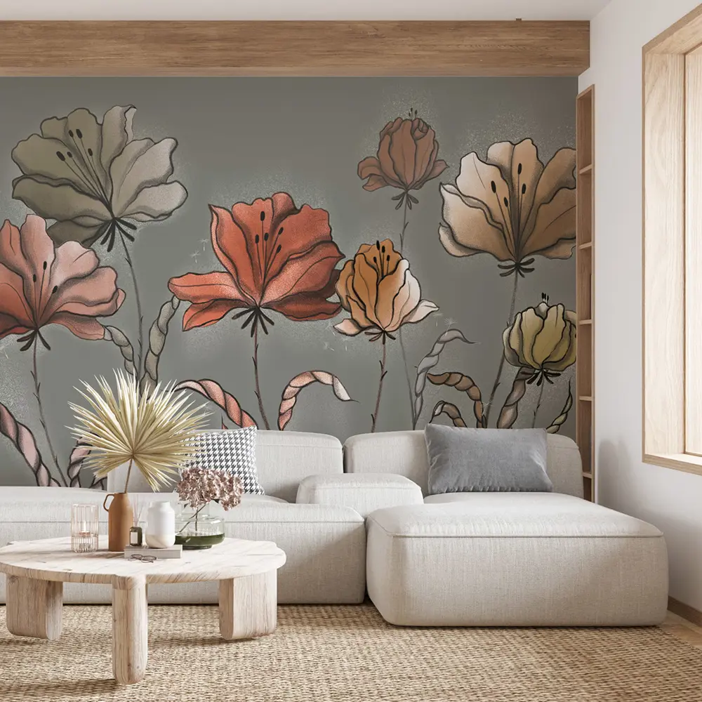 Фото 3 Фотообои флизелиновые 3D Verol 300x283 см Маки Фото 3 Фотообои флизелиновые 3D Verol 300x283 см Маки