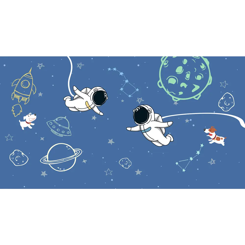 Фото Фотообои флизелиновые Bartonwall 500x270 см Космонавт Космос