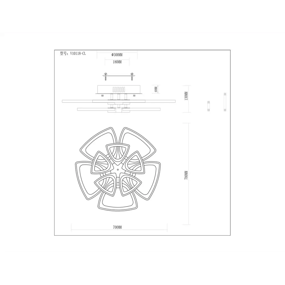 Фото 3 Люстра потолочная светодиодная MODERLI V10118-CL Zita 50 м² холодный белый свет цвет белый Фото 3 Люстра потолочная светодиодная MODERLI V10118-CL Zita 50 м² холодный белый свет цвет белый