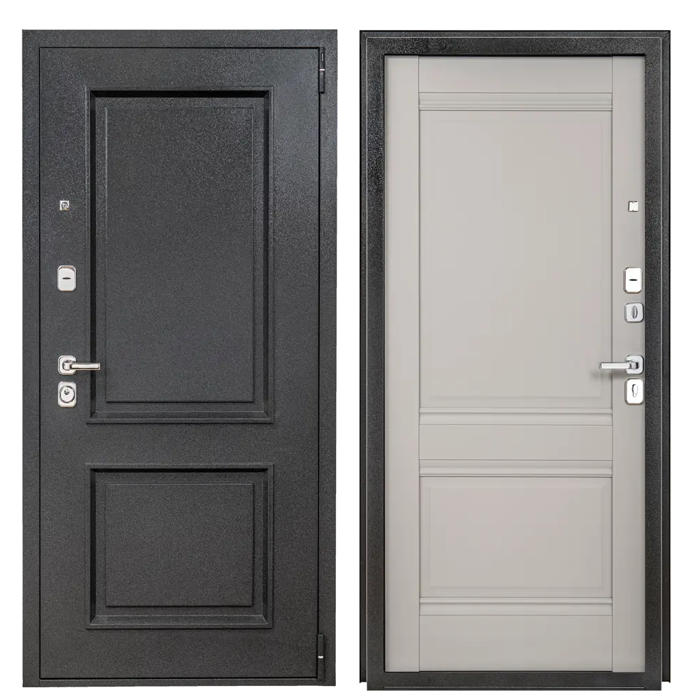 Фото Дверь входная металлическая Порта 98x205 см правая серая Фото Дверь входная металлическая Порта 98x205 см правая серая