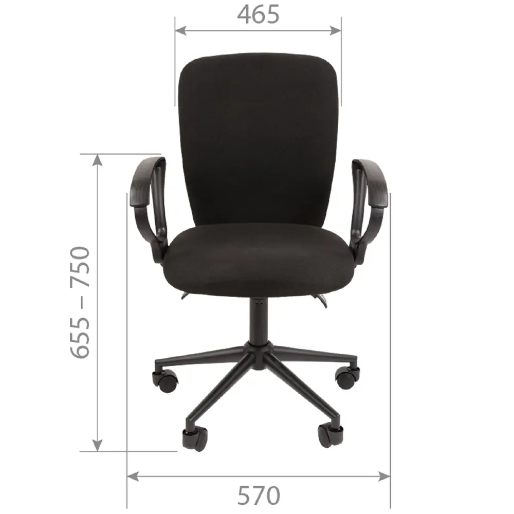 Фото 2 Офисное кресло Chairman 9801 ткань цвет черный Фото 2 Офисное кресло Chairman 9801 ткань цвет черный