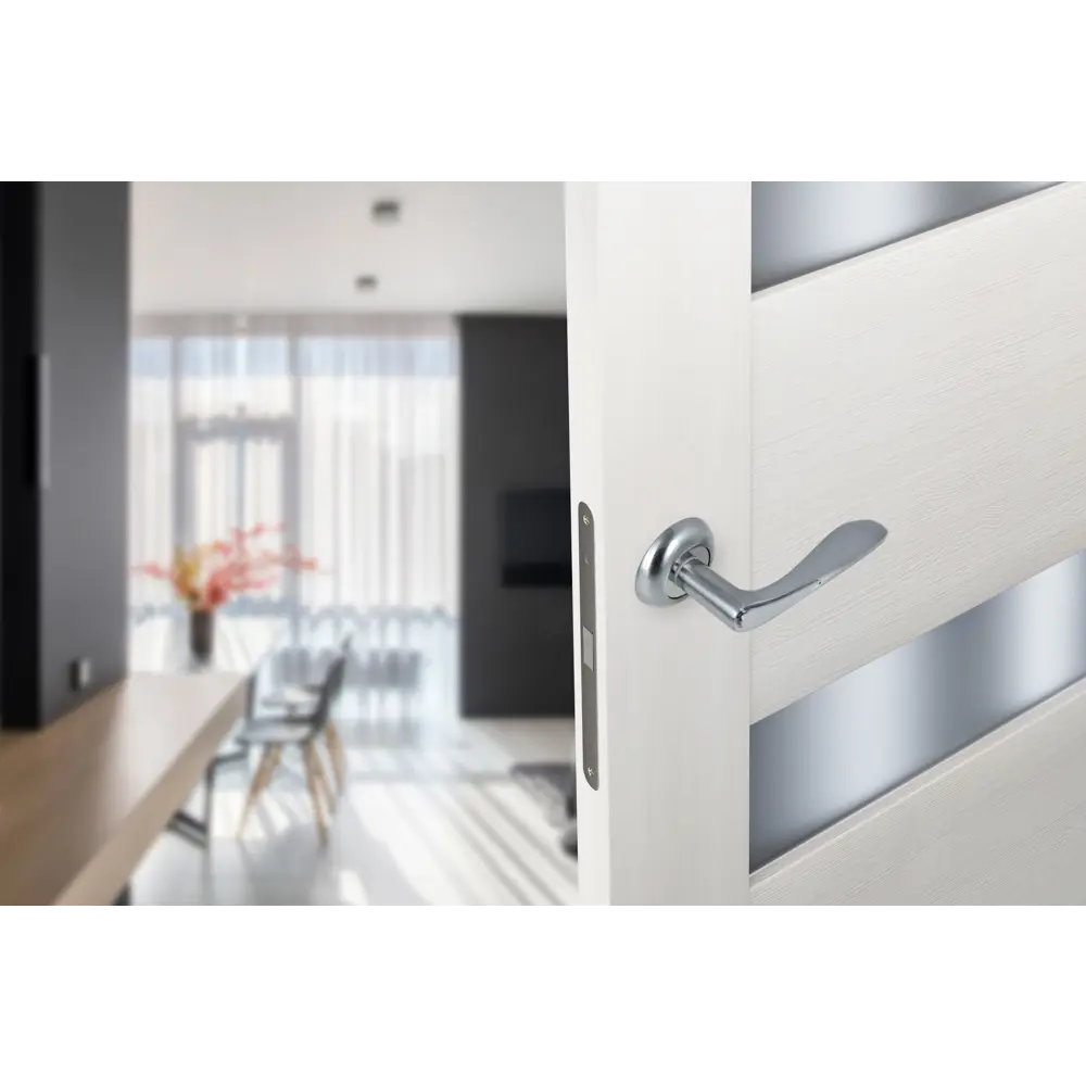 Фото 6 Дверные ручки Edson EDS-44H-R1, цвет матовый хром Фото 6 Дверные ручки Edson EDS-44H-R1, цвет матовый хром