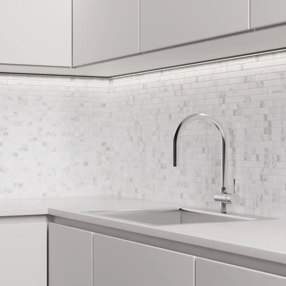 Фото 7 Мозаика Marble Antislip стекломасса 31.1x4.9 см цвет белый Фото 7 Мозаика Marble Antislip стекломасса 31.1x4.9 см цвет белый