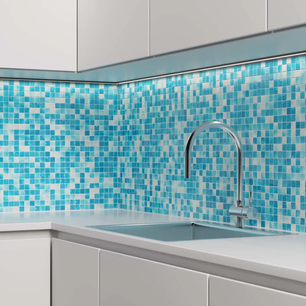 Фото 7 Мозаика Bluestone Antislip стекломасса 31.1x4.9 см цвет синий Фото 7 Мозаика Bluestone Antislip стекломасса 31.1x4.9 см цвет синий