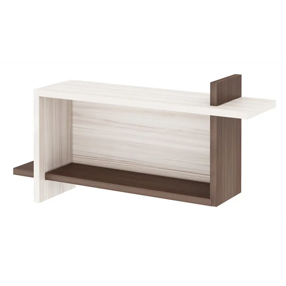 Фото Полка Мэрдэс ПК-16 КШ-Ч 100x24 см ЛДСП цвет коричневый/бежево-белый Фото Полка Мэрдэс ПК-16 КШ-Ч 100x24 см ЛДСП цвет коричневый/бежево-белый