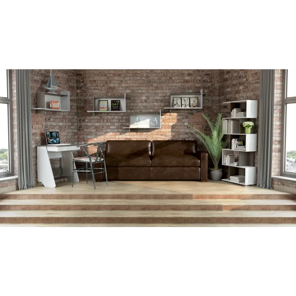 Фото 7 Полка Мэрдэс ПК-16 КШ-Ч 100x24 см ЛДСП цвет коричневый/бежево-белый Фото 7 Полка Мэрдэс ПК-16 КШ-Ч 100x24 см ЛДСП цвет коричневый/бежево-белый