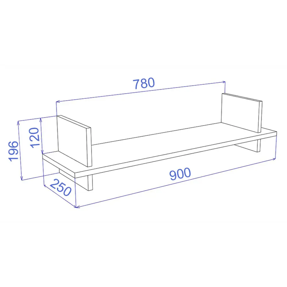 Фото 2 Полка Мэрдэс Пл1 К 90x25 см ЛДСП цвет бежево-белый Фото 2 Полка Мэрдэс Пл1 К 90x25 см ЛДСП цвет бежево-белый