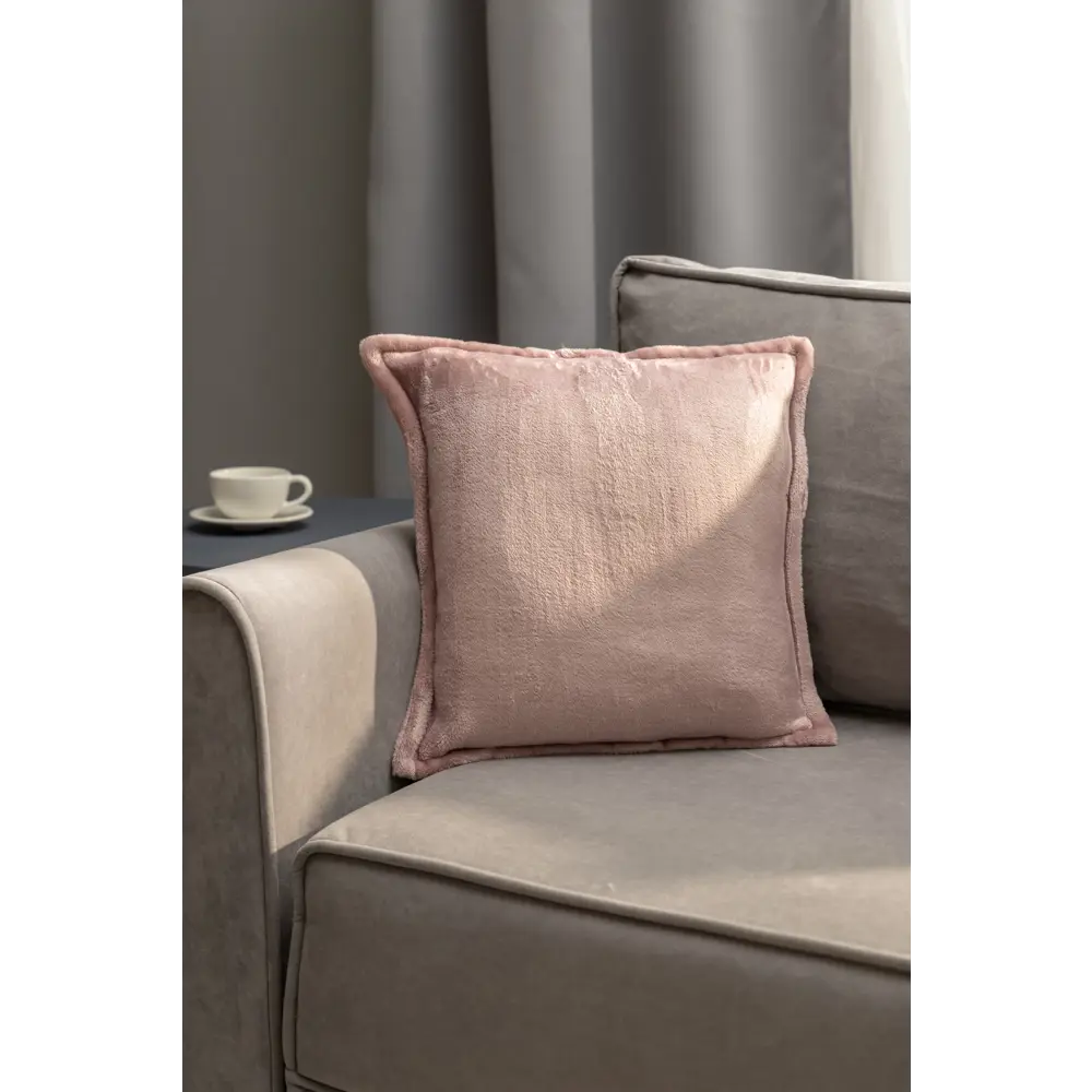 Фото 4 Подушка Flamingo Santal 4 40x40 см цвет пыльно-розовый Фото 4 Подушка Flamingo Santal 4 40x40 см цвет пыльно-розовый