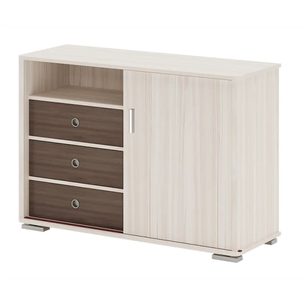 Фото Тумба с выдвижными ящиками Мэрдэс ТБ-45 КШ-Ч 114x74x46 3 ящика ЛДСП цвет карамель Фото Тумба с выдвижными ящиками Мэрдэс ТБ-45 КШ-Ч 114x74x46 3 ящика ЛДСП цвет карамель