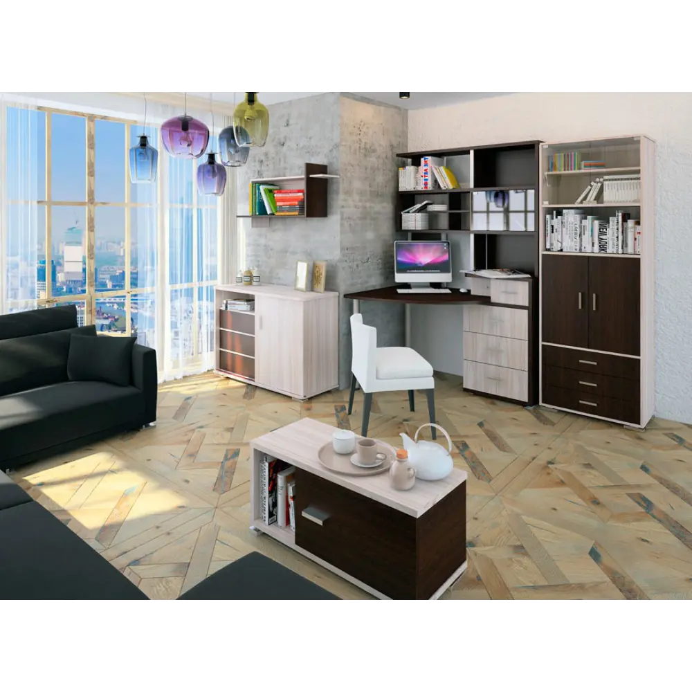 Фото 8 Тумба с выдвижными ящиками Мэрдэс ТБ-45 КВ 114x74x46 3 ящика ЛДСП цвет венге Фото 8 Тумба с выдвижными ящиками Мэрдэс ТБ-45 КВ 114x74x46 3 ящика ЛДСП цвет венге