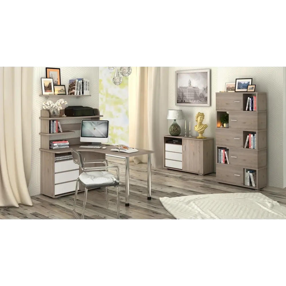 Фото 7 Тумба с выдвижными ящиками Мэрдэс ТБ-45 ШК-Ч 114x74x46 3 ящика ЛДСП цвет карамель Фото 7 Тумба с выдвижными ящиками Мэрдэс ТБ-45 ШК-Ч 114x74x46 3 ящика ЛДСП цвет карамель