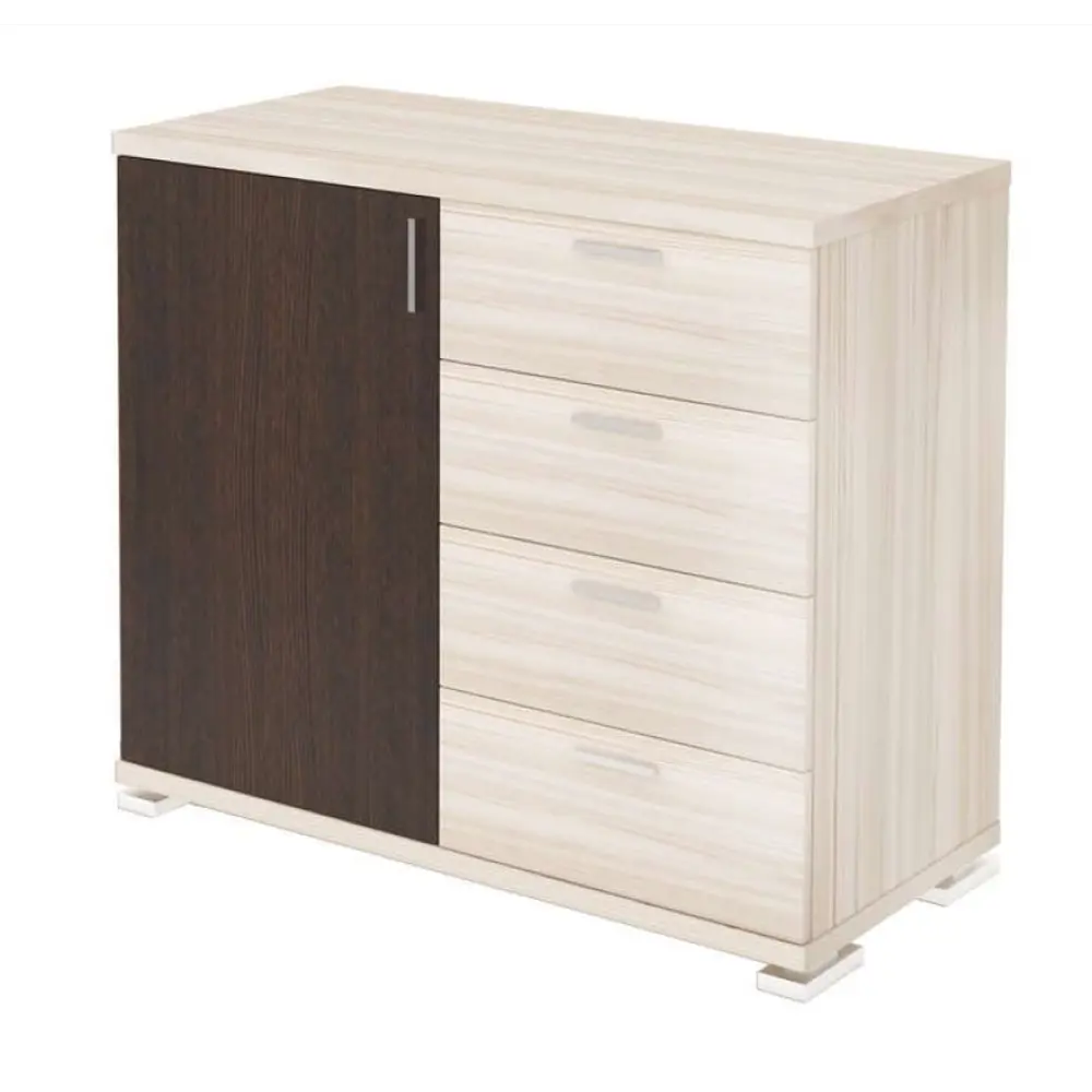 Фото Тумба с выдвижными ящиками Мэрдэс ТБ-4МН КВ 90x79.20x42.70 4 ящика ЛДСП цвет венге Фото Тумба с выдвижными ящиками Мэрдэс ТБ-4МН КВ 90x79.20x42.70 4 ящика ЛДСП цвет венге