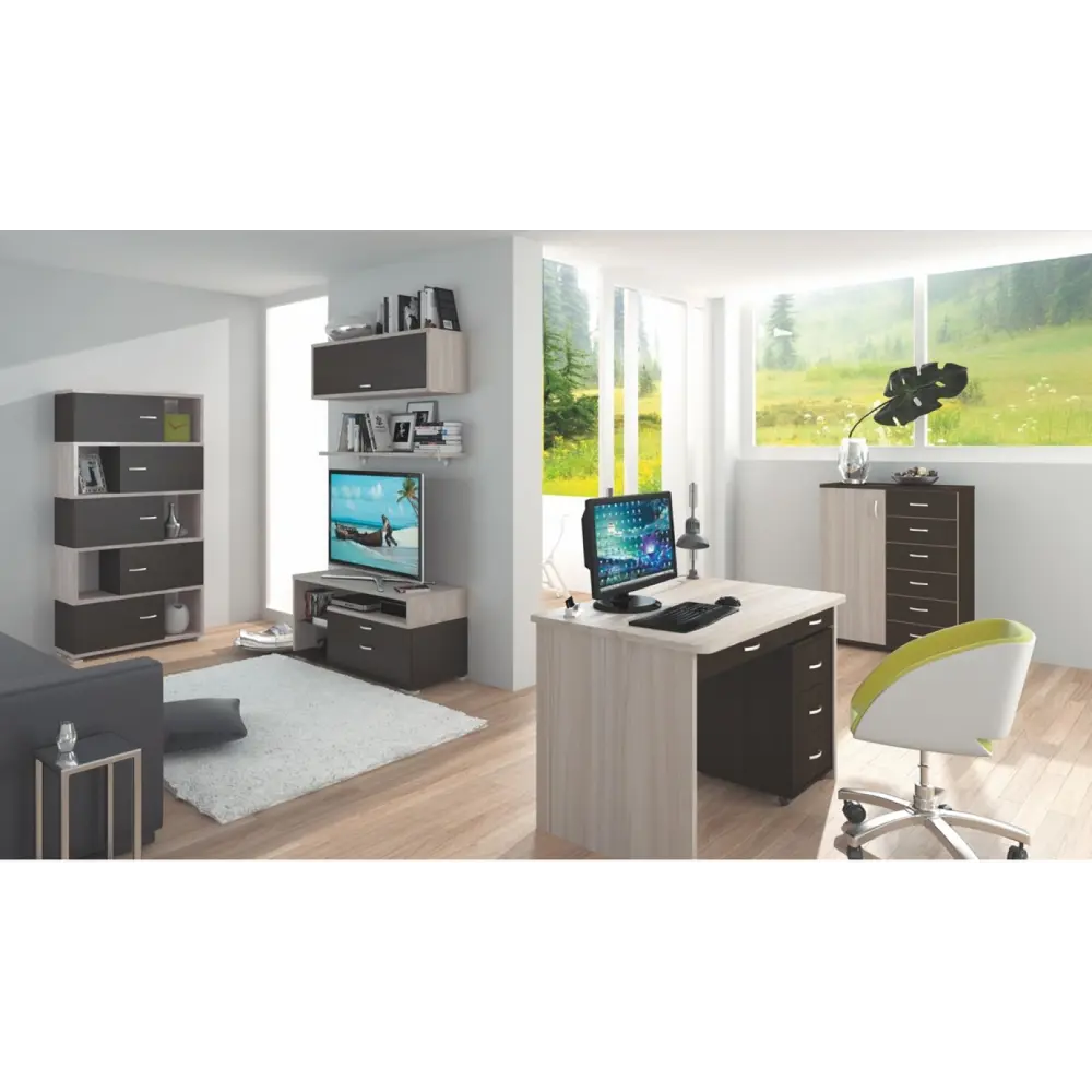 Фото 7 Тумба с выдвижными ящиками Мэрдэс ТБ-6МН К 90x114.40x42.70 6 ящиков ЛДСП цвет бежево-белый Фото 7 Тумба с выдвижными ящиками Мэрдэс ТБ-6МН К 90x114.40x42.70 6 ящиков ЛДСП цвет бежево-белый