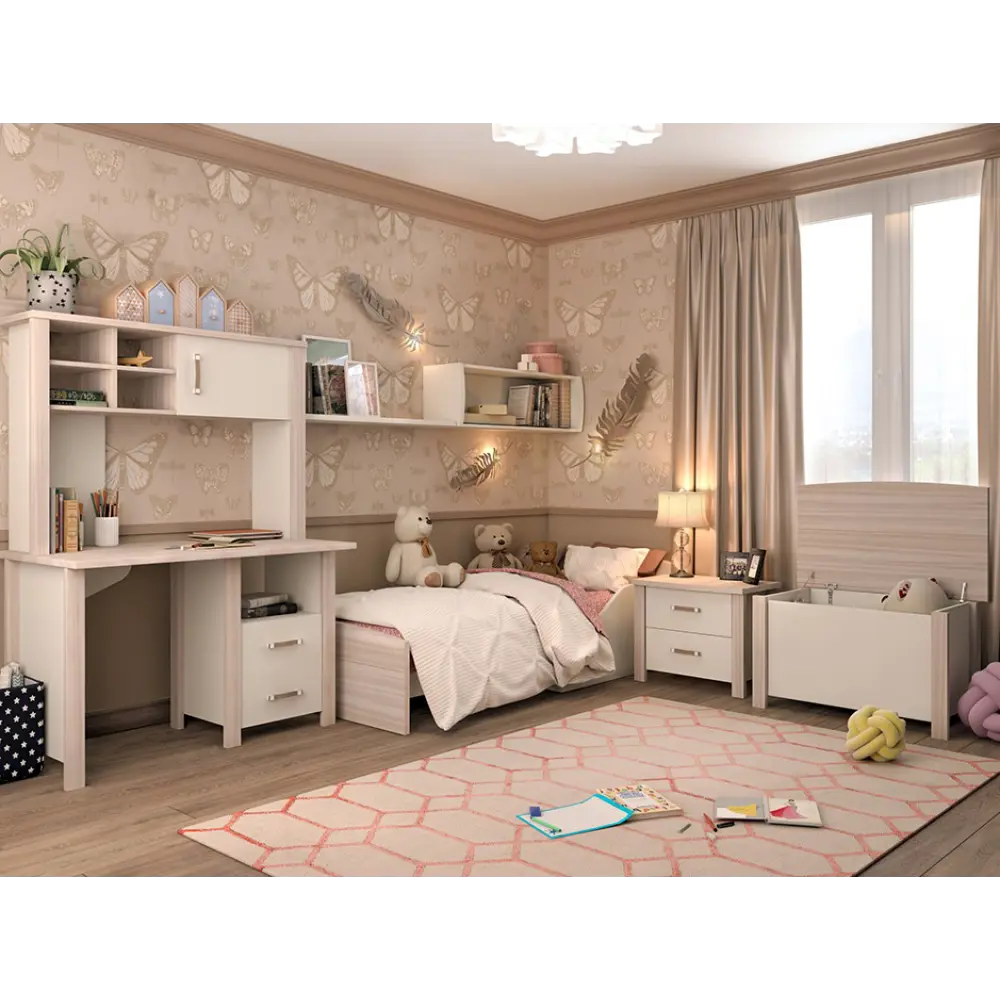 Фото 9 Тумба прикроватная Мэрдэс ТКД ШК 60x52x36 см 2 ящика ЛДСП цвет карамель Фото 9 Тумба прикроватная Мэрдэс ТКД ШК 60x52x36 см 2 ящика ЛДСП цвет карамель