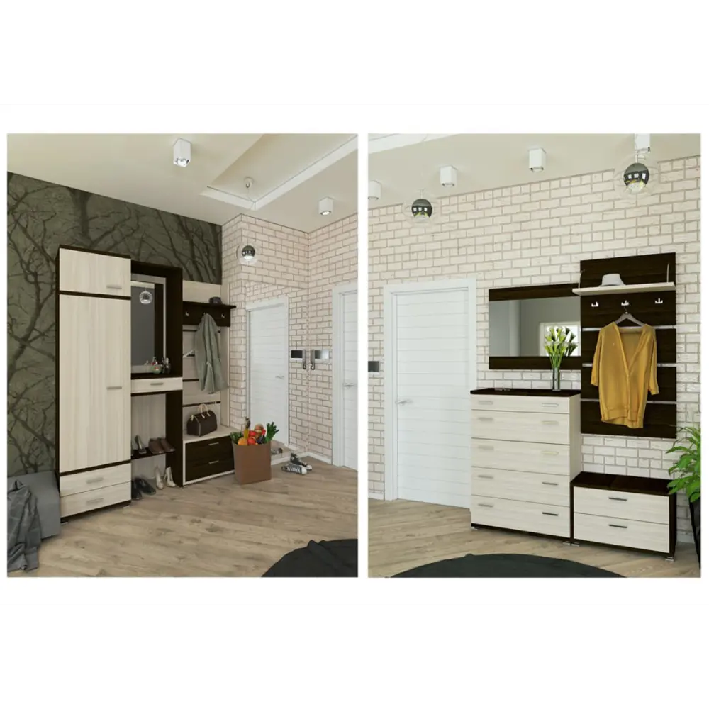 Фото 7 Тумба с выдвижными ящиками Мэрдэс ТМ-50 В 70.20x45x35.10 2 ящика ЛДСП цвет венге