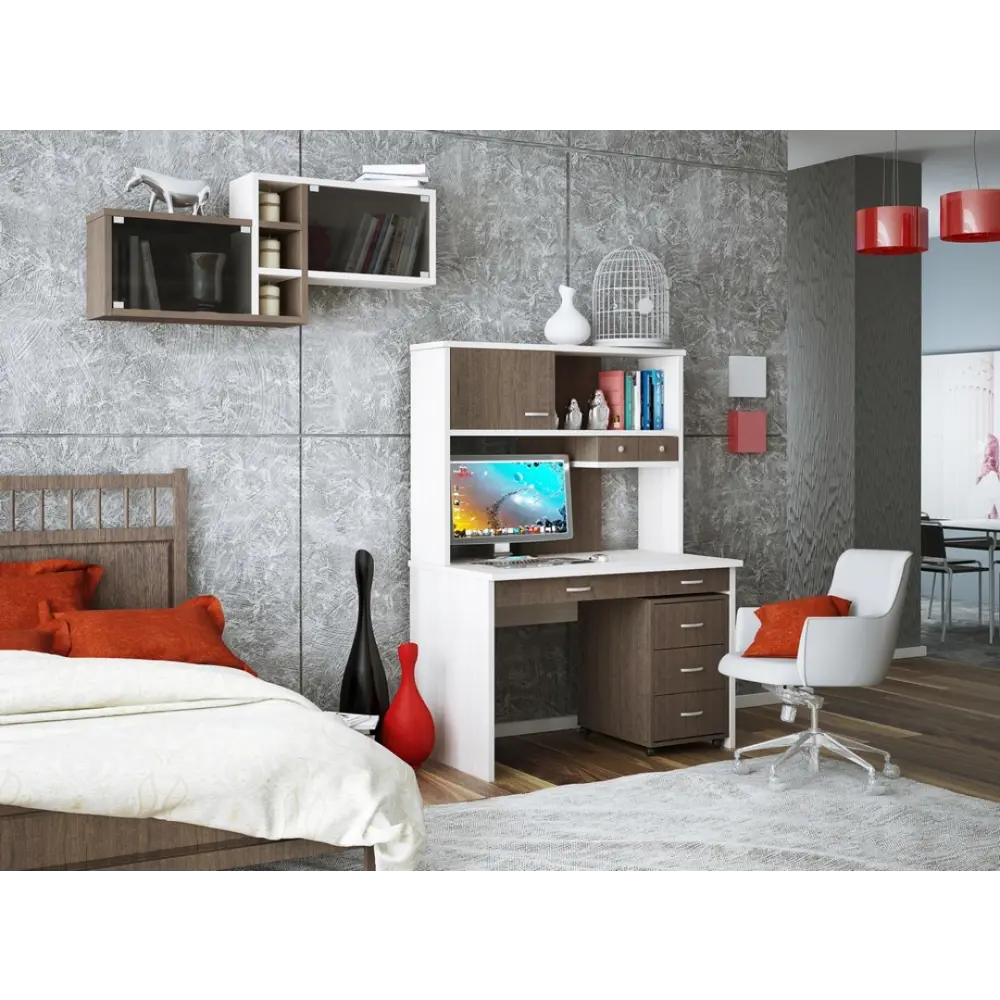 Фото 6 Тумба с выдвижными ящиками Мэрдэс ТС-1 В 40.50x64x50.50 3 ящика ЛДСП цвет венге