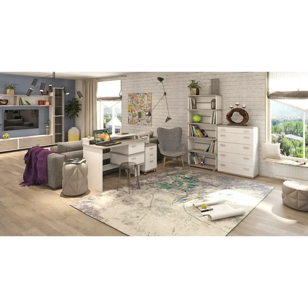 Фото 8 Тумба с выдвижными ящиками Мэрдэс ТС-2 КВ 40.50x64x50.50 3 ящика ЛДСП цвет венге