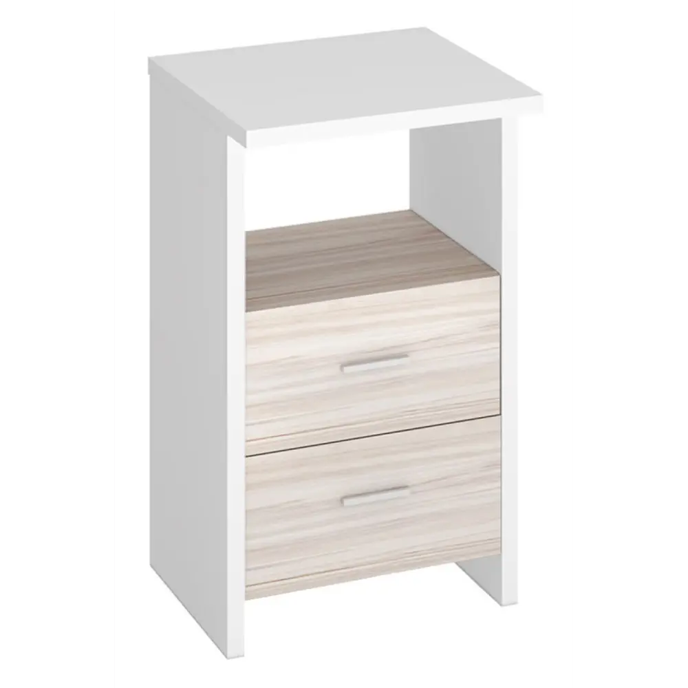 Фото Тумба с выдвижными ящиками Мэрдэс ТЯЛ БЕК 44.50x77x45 2 ящика ЛДСП цвет белый жемчуг